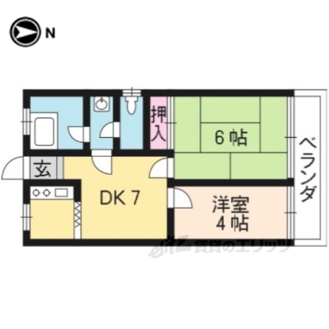 【京都市上京区三軒町のマンションの間取り】