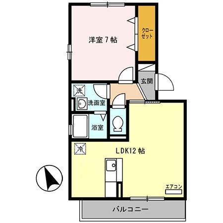 Ｄ-Ｒｏｏｍ 連坊小路の間取り