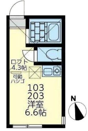 ユナイト野川ラヴィアンローゼの間取り