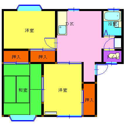 レジデンス若原　酒田市若原町の間取り