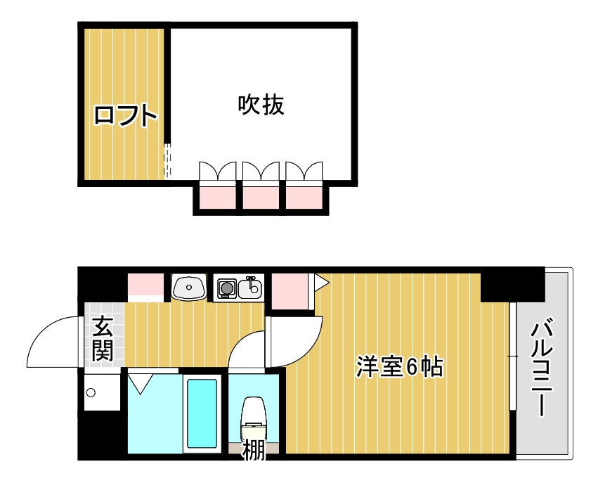 エステムコート難波ミューステージの間取り