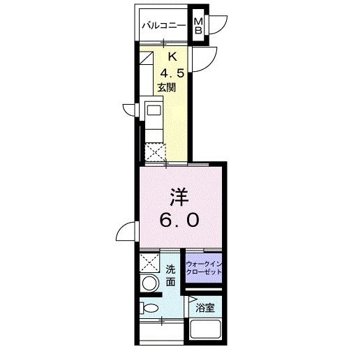 静岡市葵区清閑町のマンションの間取り