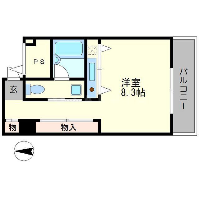 京都市下京区岩戸山町のマンションの間取り