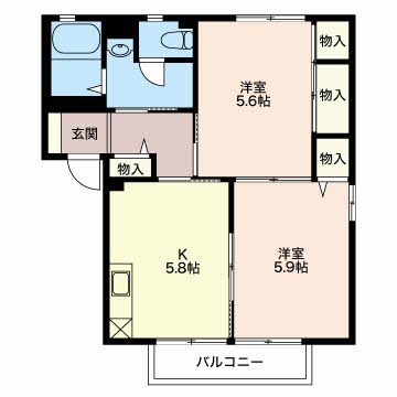 センチュリー西沢Bの間取り