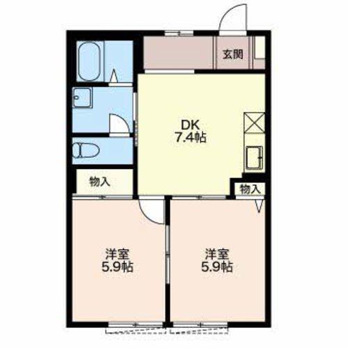 碧南市福清水町のアパートの間取り