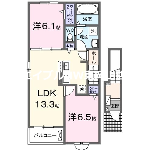 ロイヤルガーデン　フーア　Ｂの間取り