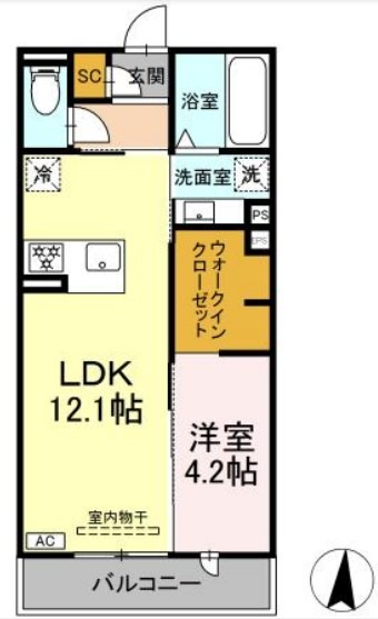 浜松市中央区佐藤のアパートの間取り