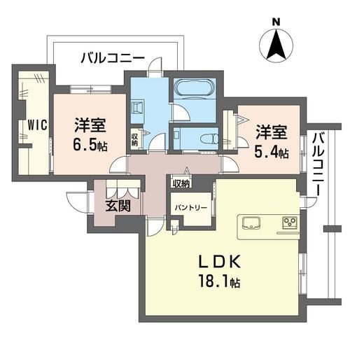 クレール　ド　リュンヌの間取り