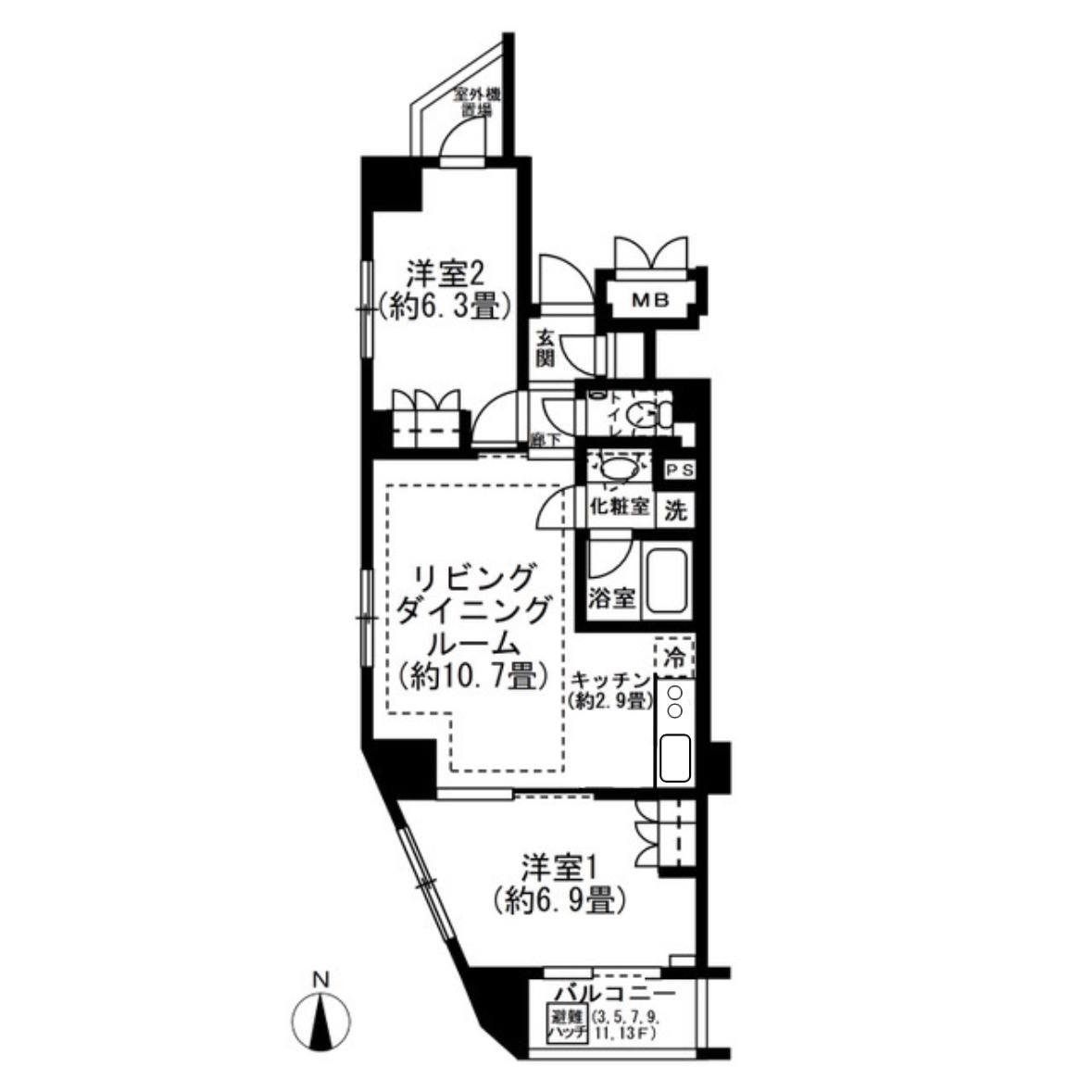 シティオ西新宿の間取り