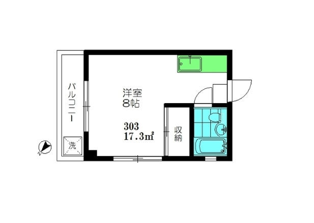 大田区鵜の木のマンションの間取り