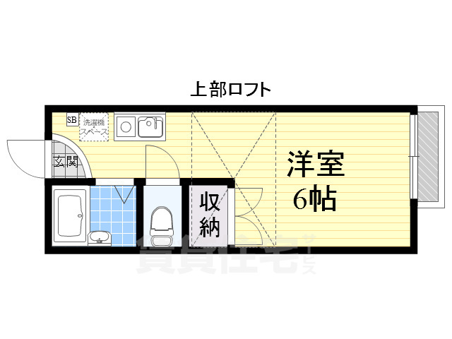 枚方市走谷のアパートの間取り