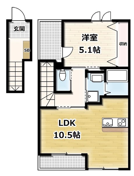 ｕｎｉｖａｌｙ槇島の間取り