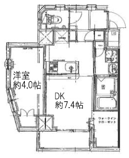 【横浜市神奈川区東神奈川のマンションの間取り】