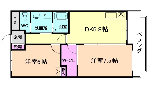 プランドール百楽荘の間取り