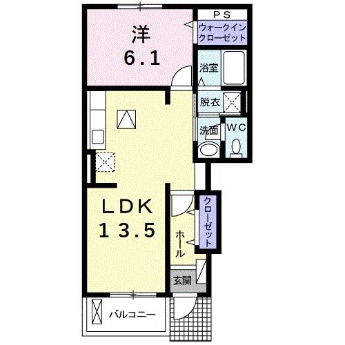 タウン　池の端　Iの間取り