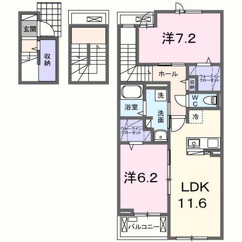 フローラリア橘Iの間取り