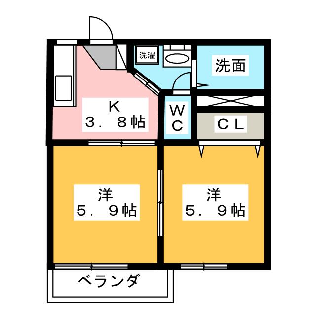 コーポ影山の間取り