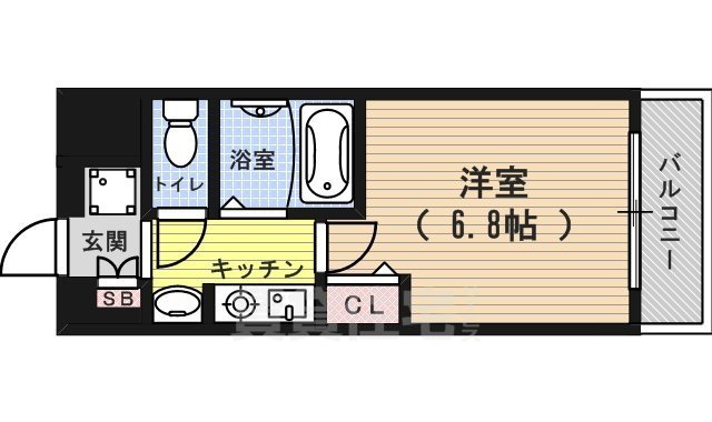 京都市中京区守山町のマンションの間取り