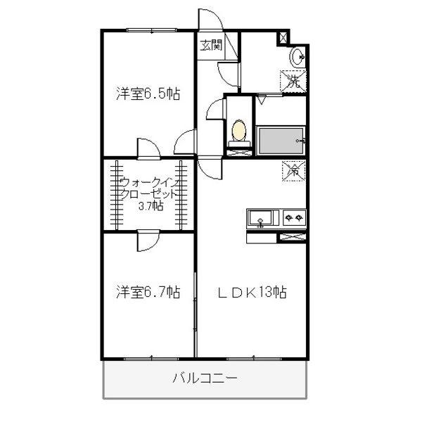 【サニーサイド戸祭 IIの間取り】