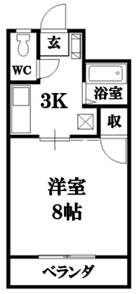 小林アパートＢ棟の間取り