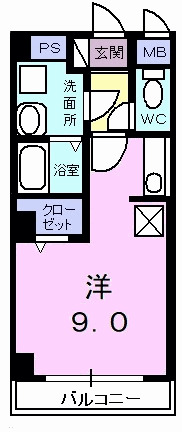 高知市農人町のマンションの間取り