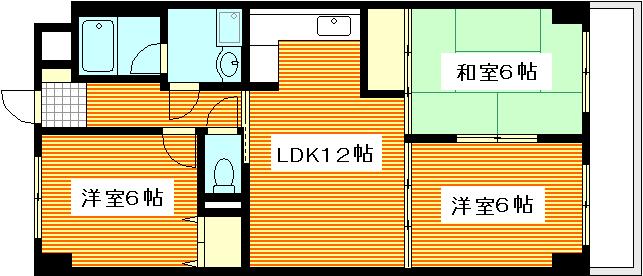 広島市西区庚午中のマンションの間取り