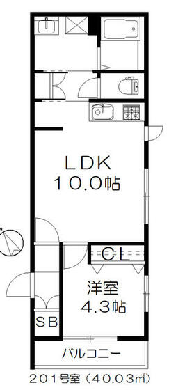 江戸川区本一色のマンションの間取り