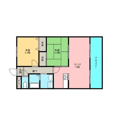 紀の川市上野のマンションの間取り