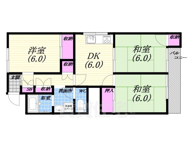 甲子園口サライの間取り