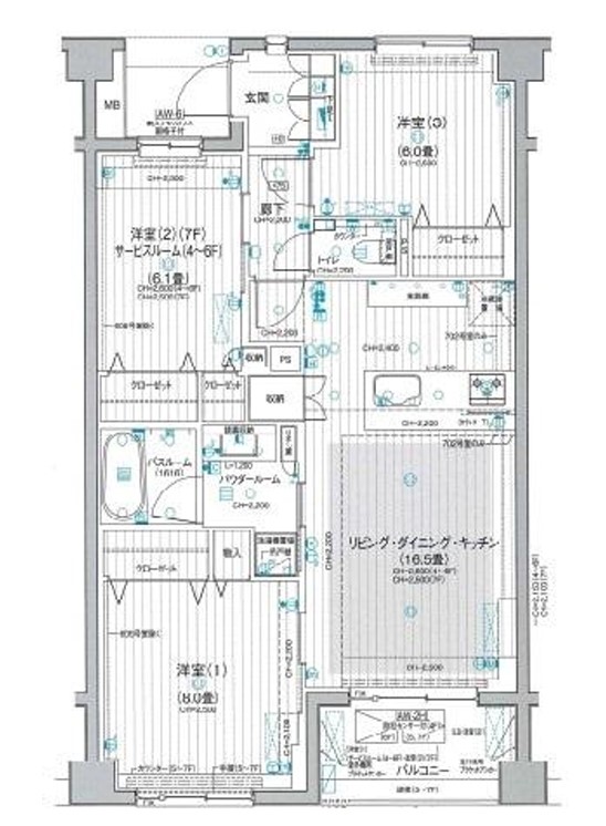 パレステージ山手石川町の間取り