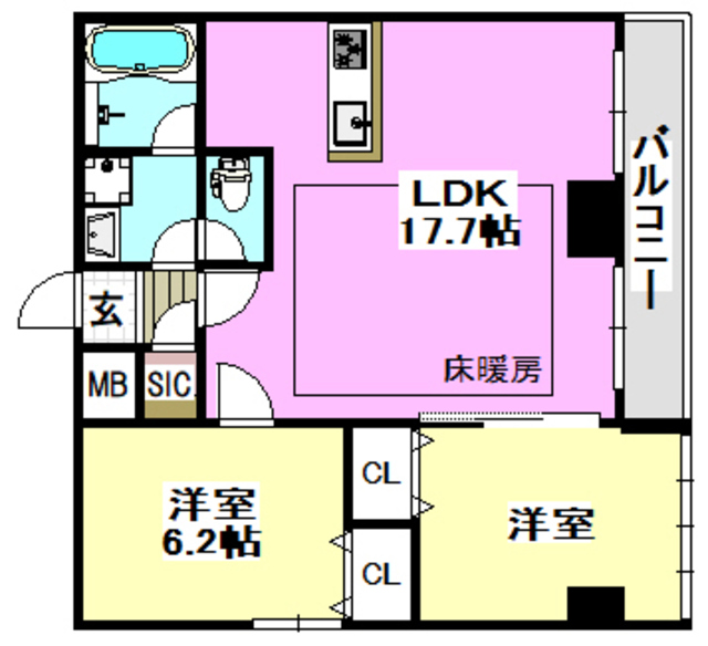 MShills千里丘southの間取り