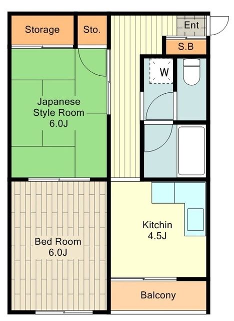 八王子市諏訪町のマンションの間取り