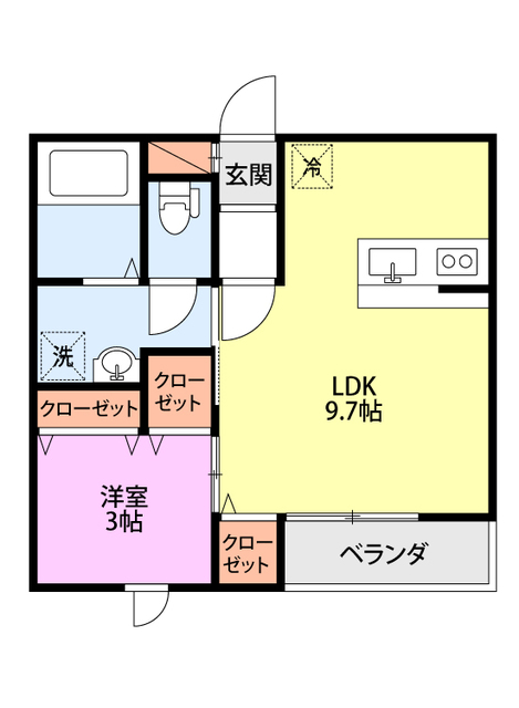 レデス関屋下川原の間取り