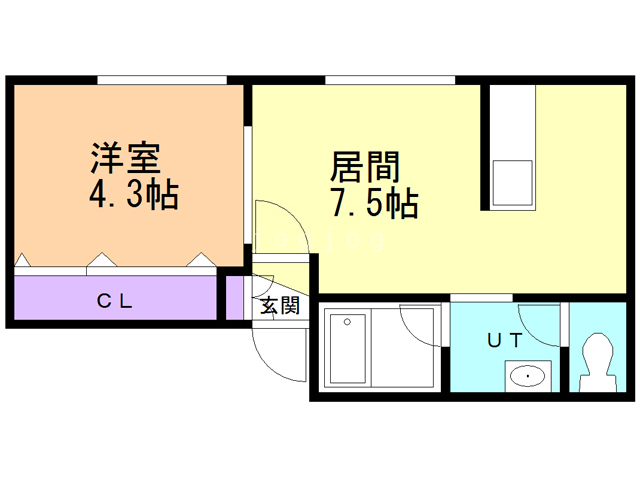 札幌市白石区東札幌三条のアパートの間取り