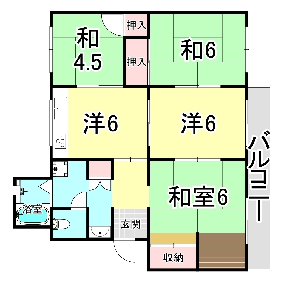 青山台住宅40号棟の間取り