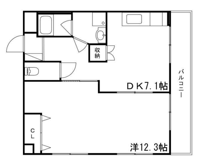 姫路市東雲町のマンションの間取り