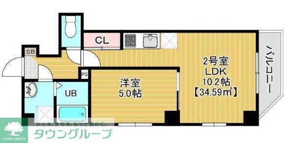 千葉市中央区院内のマンションの間取り