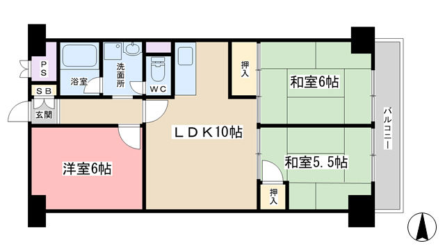 ロイヤルハイツ小野の間取り