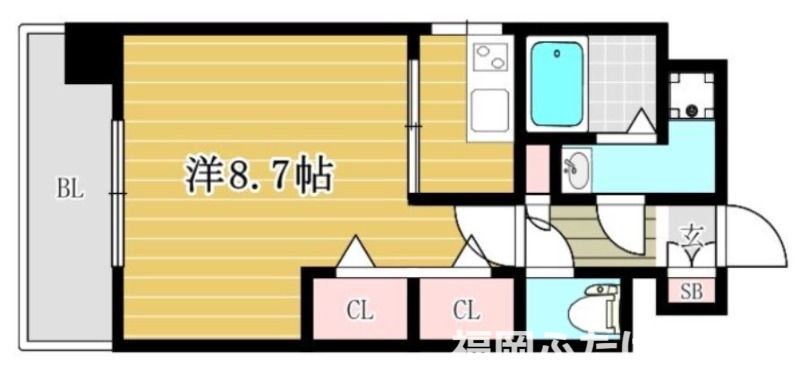 ラファセベルシード博多の間取り