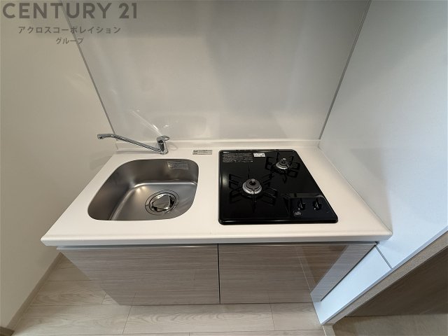 キッチン　2口ガスコンロ付で機能的なキッチンです！