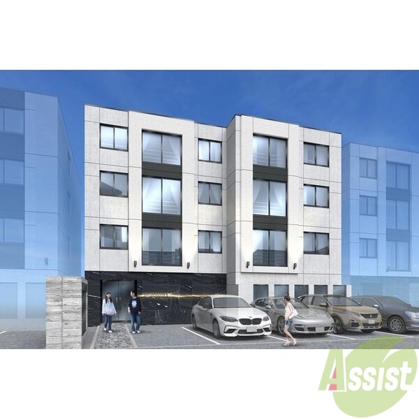 建物外観　完成予想パース　白石区栄通９丁目「仮）ラ・シュエット栄通Ｂ」