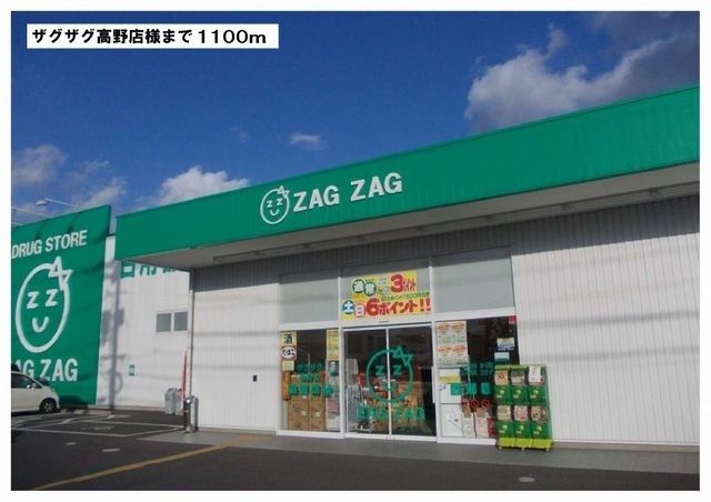 ドラックストア　ザグザグ高野店様（ドラッグストア）まで1100m