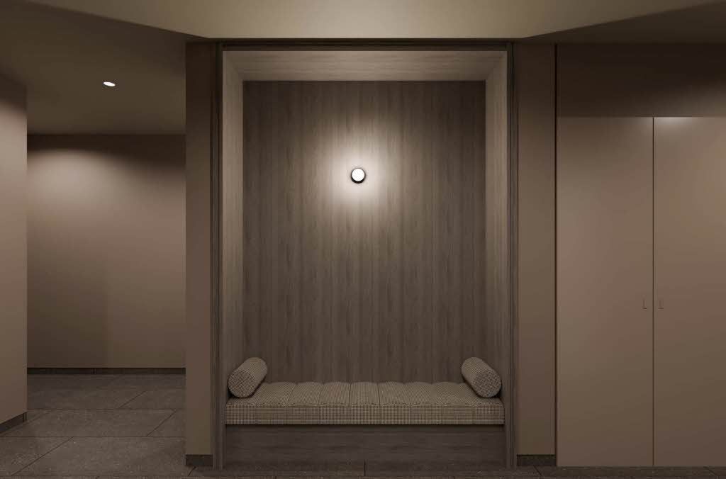 建物外観　完成予想図（１階廊下）