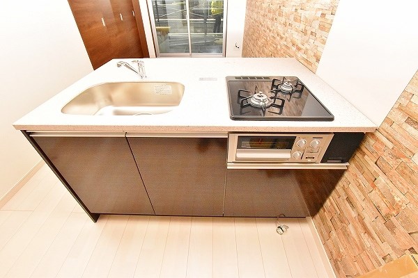 キッチン　★システムキッチングリル付き/２口コンロ★