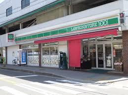 コンビニ　ローソンストア１００（コンビニ）まで593m