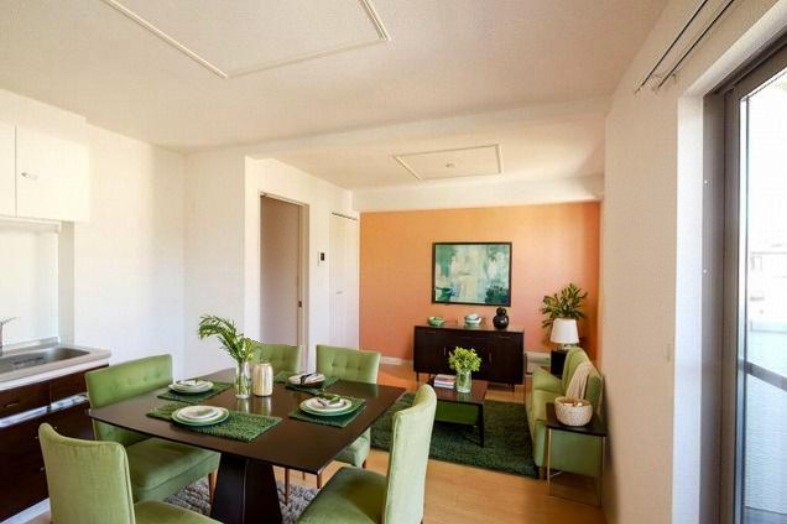 居室・リビング　CGで家具等を配置したもので家具等は含まれません