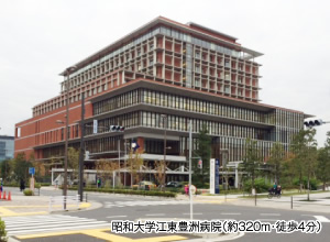 病院　昭和大学江東豊洲病院（病院）まで320m