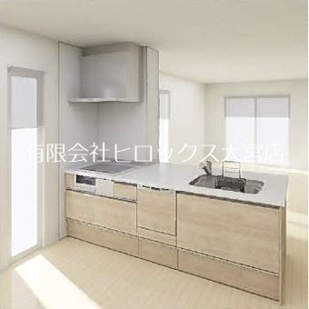 キッチン　イメージ画像になります。グリル付きIHコンロ