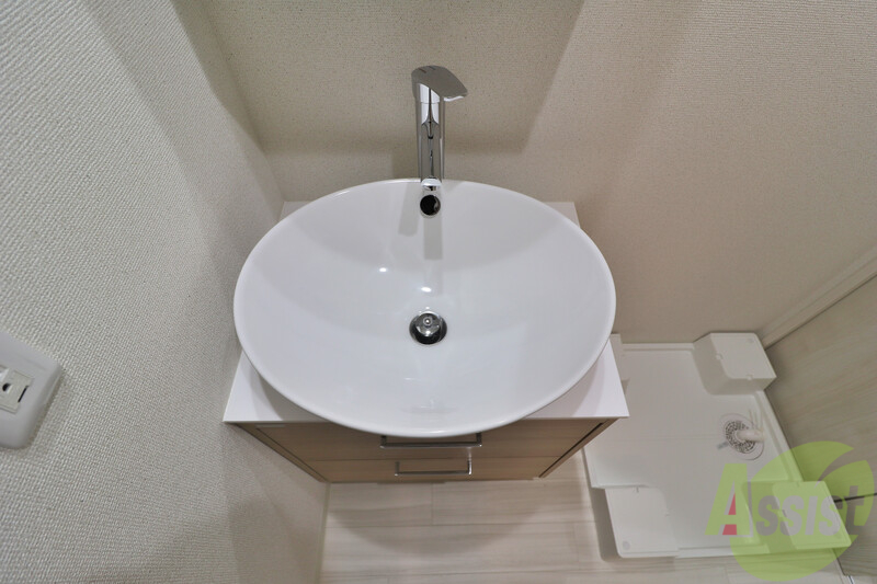 洗面設備　かわいらしい洗面所