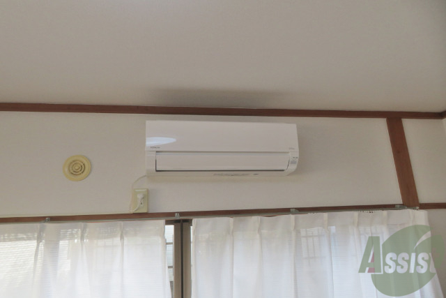 その他設備　エアコンも付いていました。温度管理もできますね。